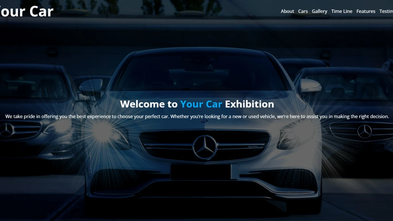 Car showroom website